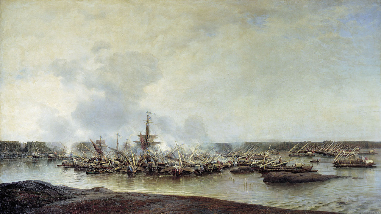Алексей Боголюбов, Сражение при Гангуте 27 июля 1714 года
