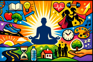 Vibrant symbols of health and wellness